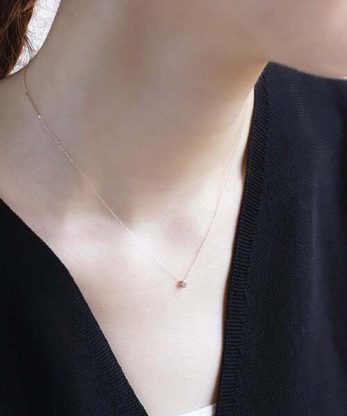 ネックレス ダイヤモンドネックレス「0.07ct」 レディースの画像