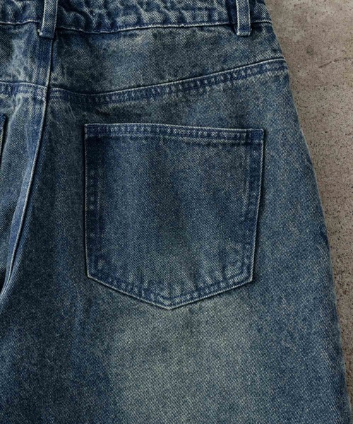 「ADAMASTE」 加工デニムパンツ LARGE ブラック メンズ