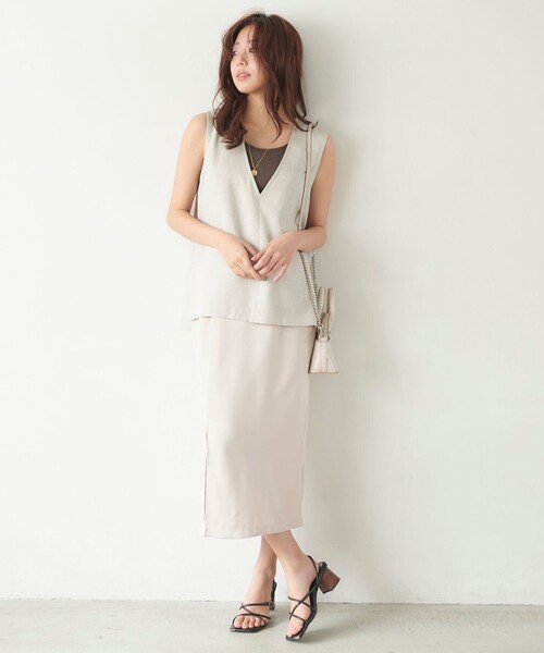 「Feroux」 ノースリーブブラウス F グレー レディース_画像3