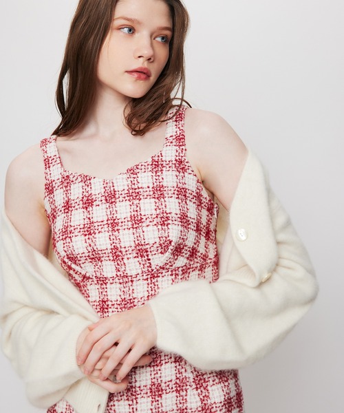 DEICY（デイシー） ワンピース ループチェックサロペワンピース