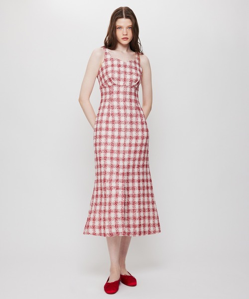 DEICY ループチェックサロペワンピース DEICY（デイシー） ワンピース ループチェックサロペワンピース