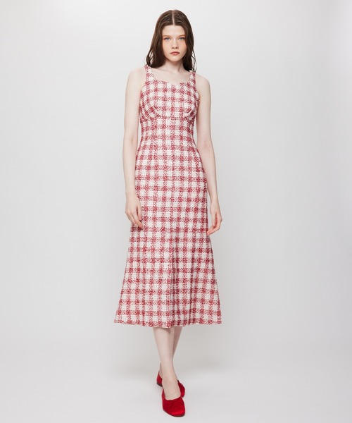 DEICY ループチェックサロペワンピース DEICY（デイシー） ワンピース ループチェックサロペワンピース