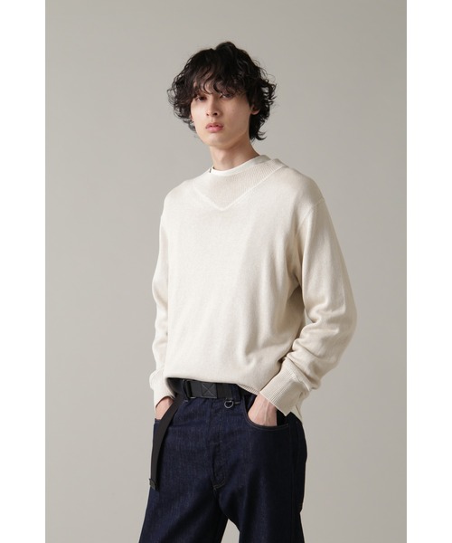 MHL.（エムエイチエル） 長袖ニット LARGE イエロー メンズ : ZOZOTOWN