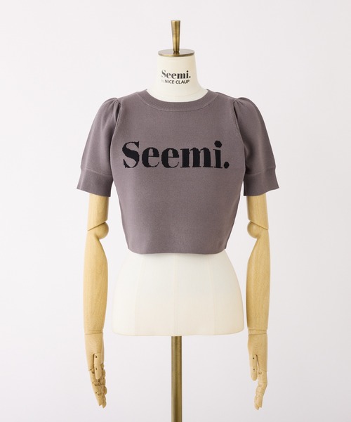 「Seemi. byNICECLAUP」 半袖ニット FREE ブラック レディース_画像3