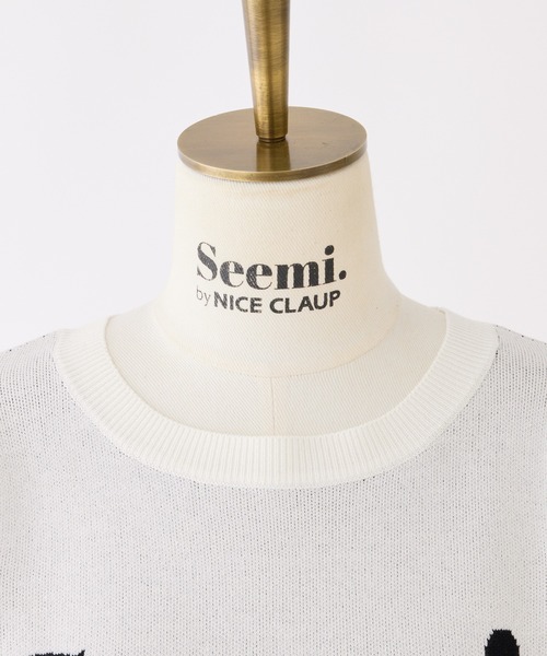 「Seemi. byNICECLAUP」 半袖ニット FREE ブラック レディース_画像7