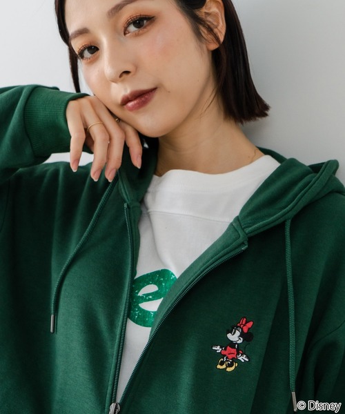 Disney（ディズニー） パーカー 「Disney /ディズニー」裏毛フルジップ