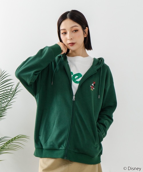 Disney（ディズニー） パーカー 「Disney /ディズニー」裏毛フルジップ