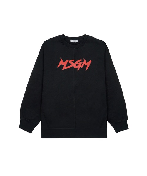 msgmキッズロゴスウェット新品大人も着れるキッズサイズ エムエスジーエム MSGM キッズ レディース ロゴ トレーナー スウェット