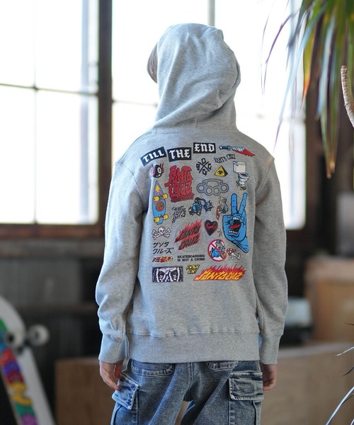 SANTA CRUZ（サンタクルーズ） パーカー COLLECTOR MAP Paka キッズ
