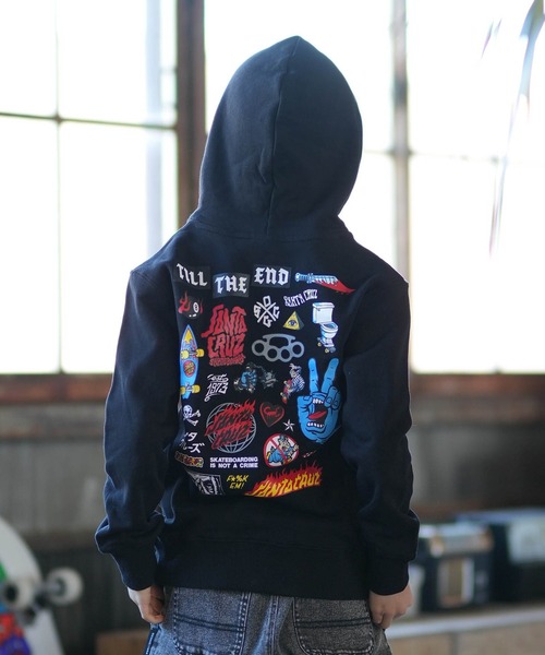 SANTA CRUZ（サンタクルーズ） パーカー COLLECTOR MAP Paka キッズ