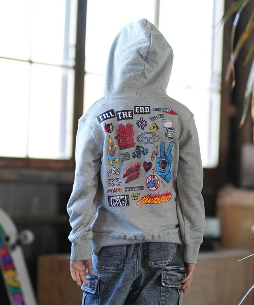 SANTA CRUZ（サンタクルーズ） パーカー COLLECTOR MAP Paka キッズ