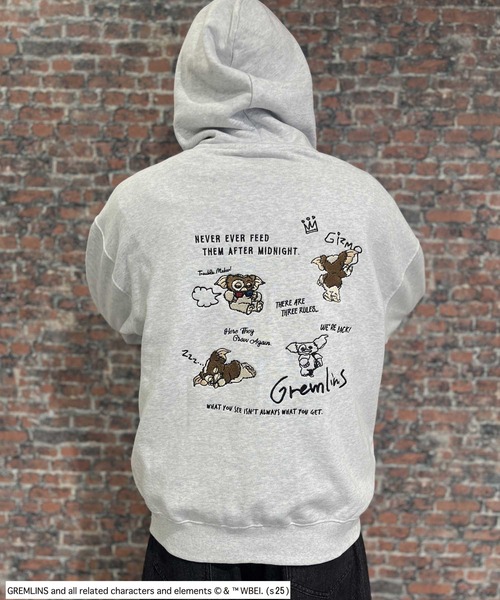 パーカー GREMLINS（グレムリン）GIZMO ギズモ キャラクター刺繍