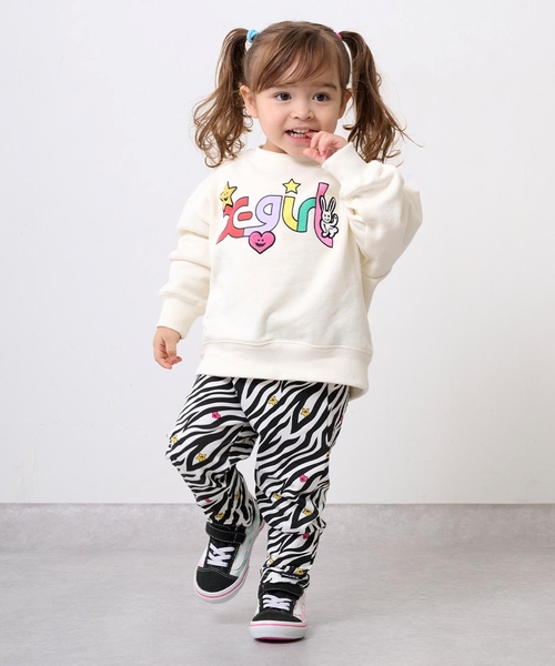 X-girl Stages（エックスガールステージス） トレーナー カラフルロゴ