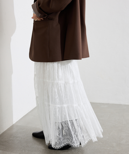 SLOBE IENA（スローブイエナ） スカート レースティアードスカート