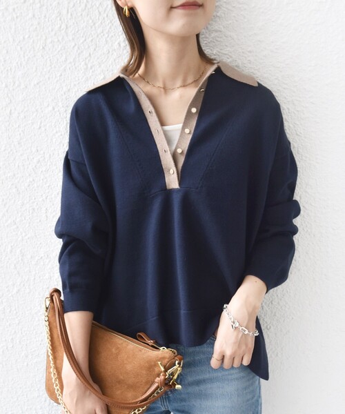 SHIPS（シップス） ニット セーター 「WEB限定」「手洗い可能」サイド