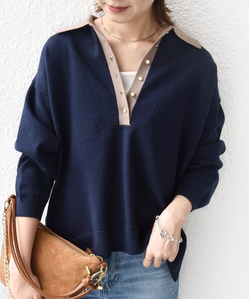 SHIPS（シップス） ニット セーター 「WEB限定」「手洗い可能」サイド