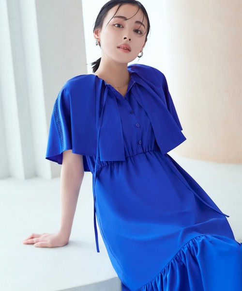 RUIRUE BOUTIQUE（ルイルエブティック） 半袖ワンピース S ブルー