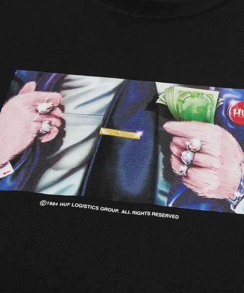 「HUF」 半袖Tシャツ X-LARGE ブラック メンズ_画像3
