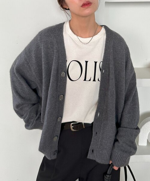 ガランテ　クロップド カーディガン　タグ付き未使用 Discoat（ディスコート） カーディガン 「ユニセックス」フォックス