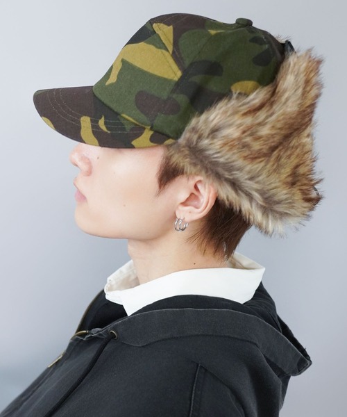 SPINNS（スピンズ） キャップ 帽子 2WAYコットンフライトキャップ/防寒