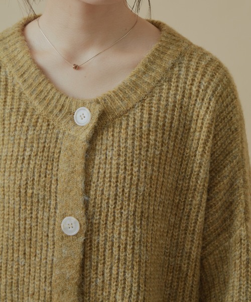 「VANNIE U」 ニットカーディガン FREE グリーン レディース_画像2