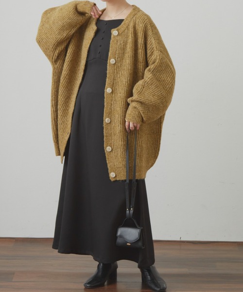 「VANNIE U」 ニットカーディガン FREE グリーン レディース_画像4