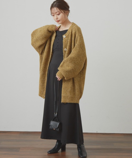 「VANNIE U」 ニットカーディガン FREE グリーン レディース_画像8