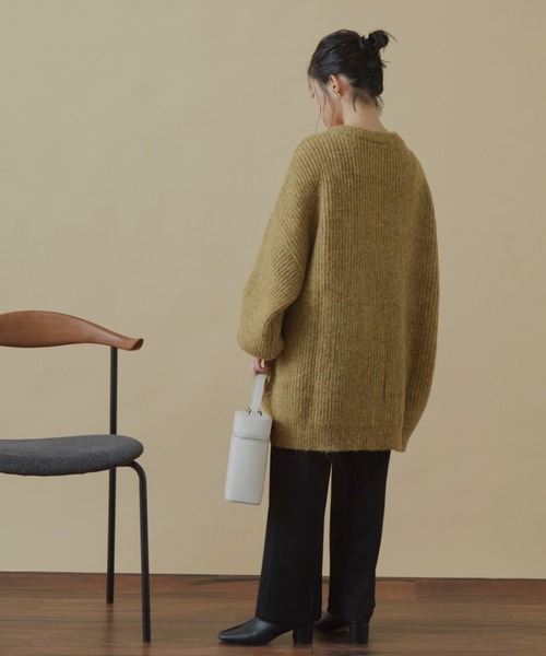 「VANNIE U」 ニットカーディガン FREE グリーン レディース_画像9