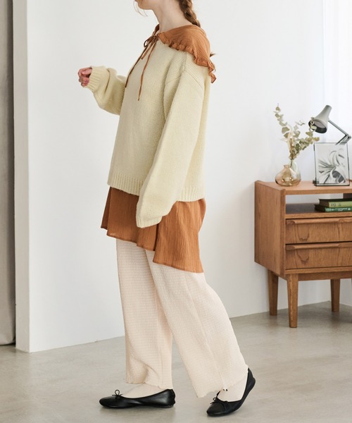 「Crisp」 イージーパンツ FREE ピンク レディース_画像4