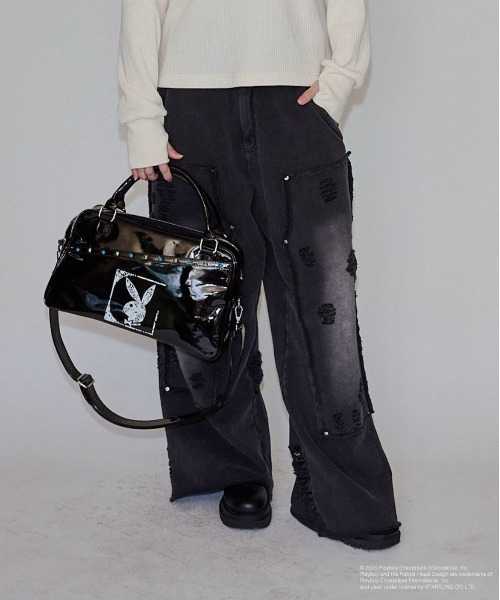 VI E DIT ショルダーバッグ PLAYBOY Boston Bag/プレイボーイスクール