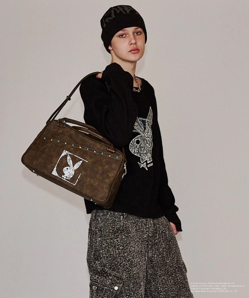 VI E DIT ショルダーバッグ PLAYBOY Boston Bag/プレイボーイスクール