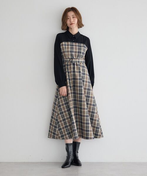 YECCA VECCA（イェッカヴェッカ） ワンピース チェック柄ベア