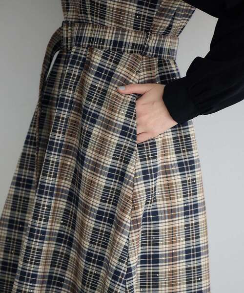 YECCA VECCA（イェッカヴェッカ） ワンピース チェック柄ベア