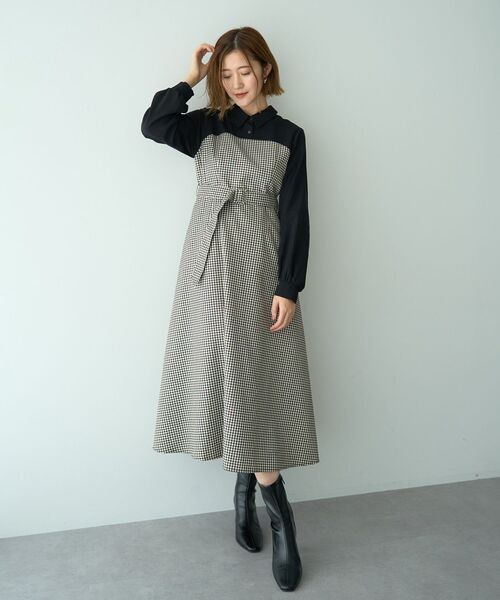 YECCA VECCA（イェッカヴェッカ） ワンピース チェック柄ベア