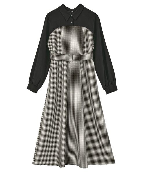 YECCA VECCA（イェッカヴェッカ） ワンピース チェック柄ベア