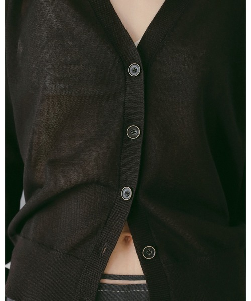 anuke（アンヌーク） カーディガン Highgauge Sheer Cardigan
