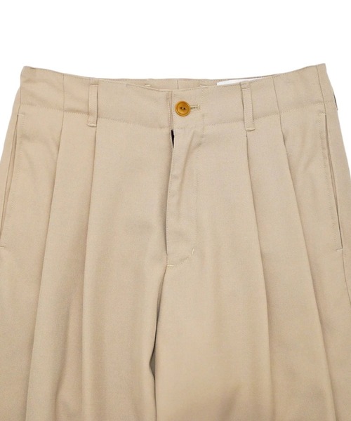 VOAAOV(ヴォアーブ) スラックス BISHU OLD WOOL GABARDINE Tuck Wide VOAAOV(ヴォアーブ) スラックス BISHU OLD WOOL GABARDINE Tuck Wide