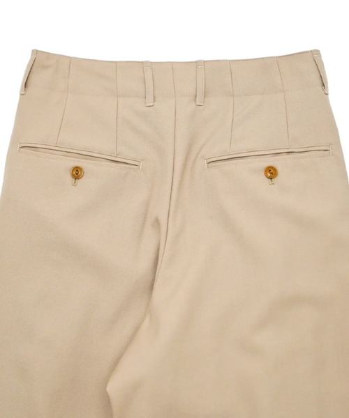 VOAAOV（ヴォアーブ） スラックス BISHU OLD WOOL GABARDINE Tuck Wide
