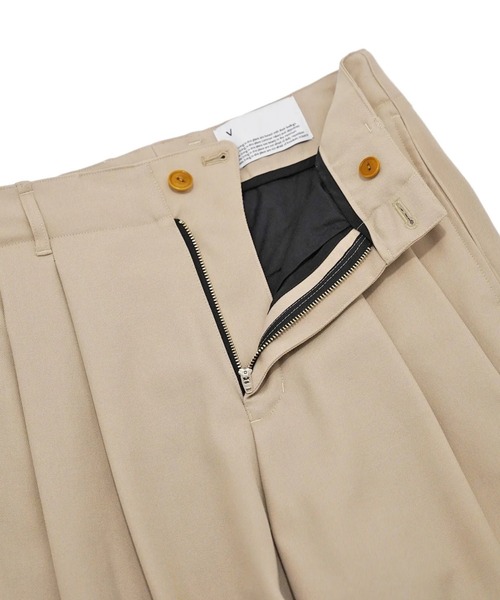 VOAAOV（ヴォアーブ） スラックス BISHU OLD WOOL GABARDINE Tuck Wide