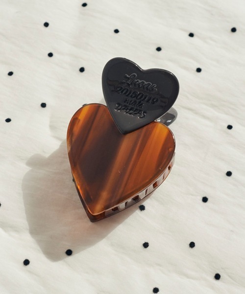 GOLDY（ゴールディ） ヘアクリップ 「GOLDY」メッセージダブルハート
