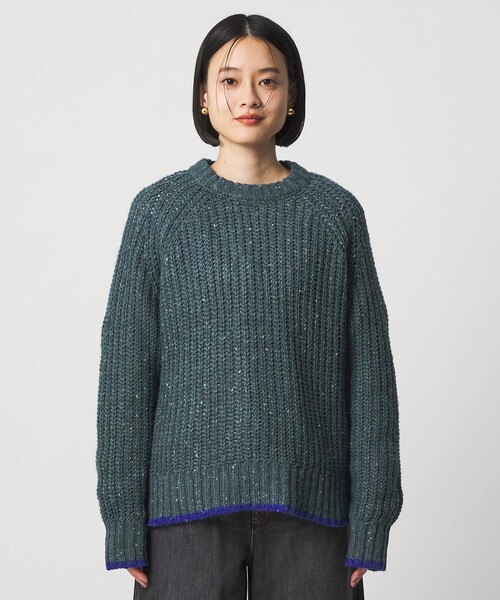 A DAY IN THE LIFE ニット セーター アゼ ネップ バイカラー