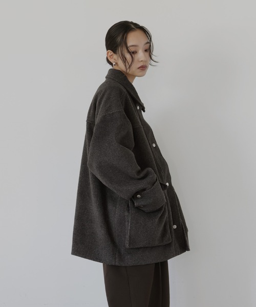 MHL. 3Bテーラードジャケット　綿☓麻　カバーオール　ブラック系　サイズL Massaua マッサワ カバーオール ブラック Grizzly Coverall Black