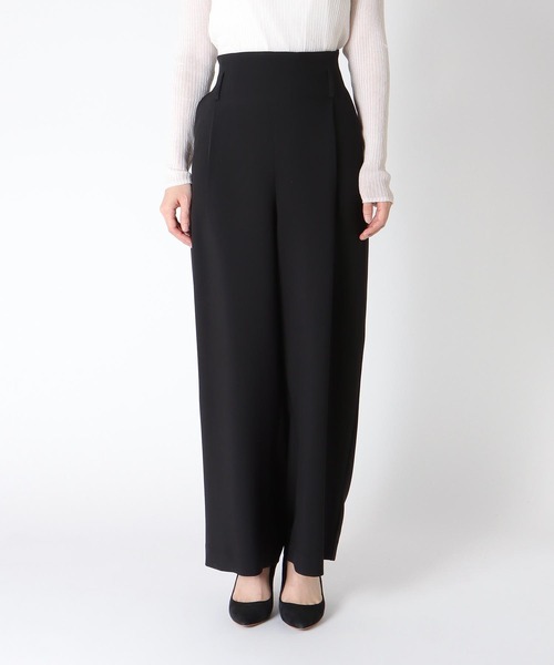 Jines（ジネス） パンツ ハイウエストワイドカーブパンツ レディース