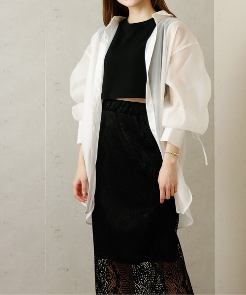 「Per sist ence」 長袖シャツ FREE ブラック レディース_画像6