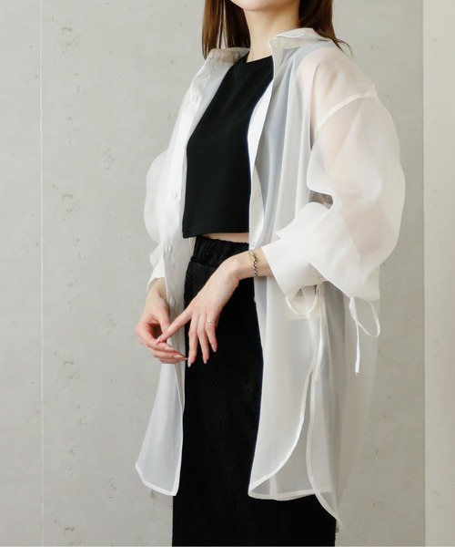 「Per sist ence」 長袖シャツ FREE ブラック レディース_画像8