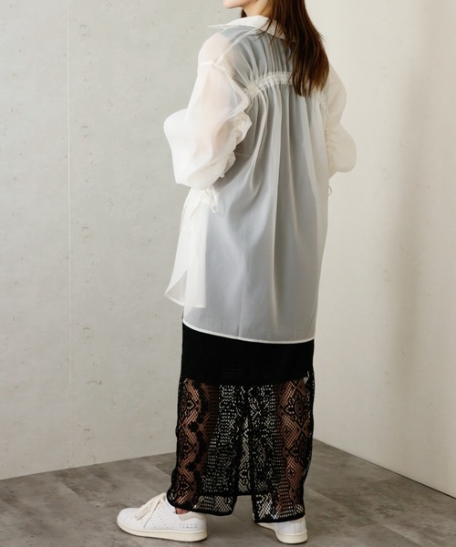 「Per sist ence」 長袖シャツ FREE ブラック レディース_画像9