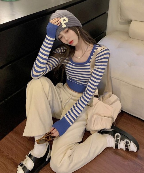 「shopnikoniko」 長袖ニット フリー ブラック レディース_画像5