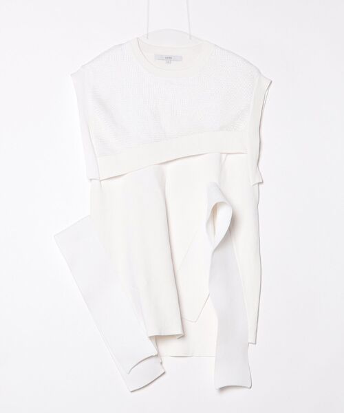 UN3D.（アンスリード） ノースリーブニット FREE ホワイト レディース