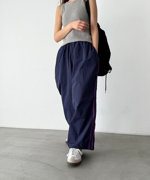 「CANAL JEAN」 イージーパンツ MEDIUM ブラック レディース_画像2