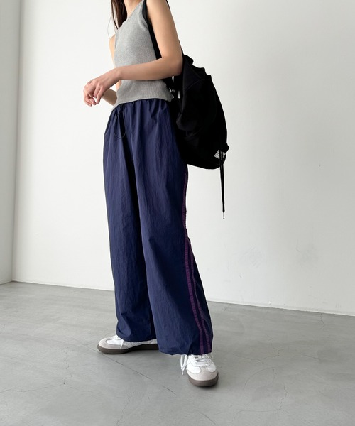 「CANAL JEAN」 イージーパンツ MEDIUM ブラック レディース_画像4